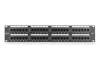 DIGITUS DN-91648U 19" 2U 48port Cat.6 kompakt fekete árnyékolatlan patch panel