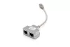 DIGITUS DN-93904 Cat.5e árnyékolt RJ45/RJ45 LAN-LAN lengő Y elosztó