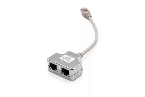 DIGITUS DN-93904 Cat.5e árnyékolt RJ45/RJ45 LAN-LAN lengő Y elosztó