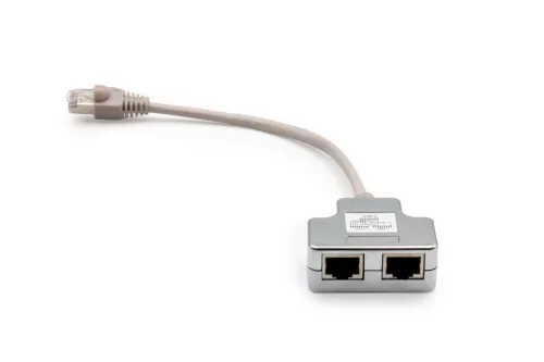 DIGITUS DN-93904 Cat.5e árnyékolt RJ45/RJ45 LAN-LAN lengő Y elosztó