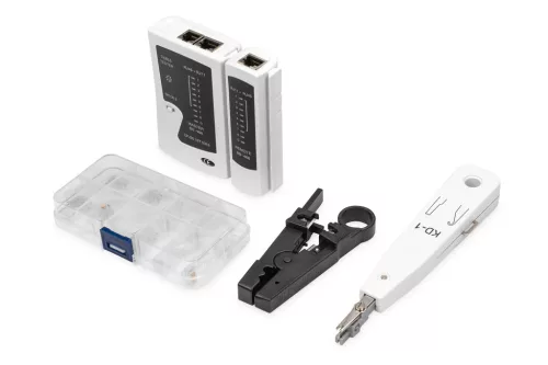 DIGITUS DN-94027 Hálózati szerszám készlet + teszter