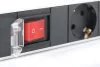 DIGITUS DN-95402 19" 1U PDU alumínium 7x Schuko aljzat CEE7/7 csatlakozó kapcsolós hálózati 2m elosztósor