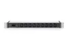 DIGITUS DN-95429 19" 1U PDU 230V 10A 9xIEC C13 aljzat IEC C14 csatlakozó 2m elosztósor