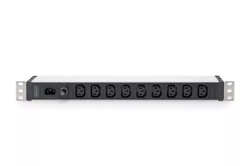 DIGITUS DN-95429 19" 1U PDU 230V 10A 9xIEC C13 aljzat IEC C14 csatlakozó 2m elosztósor