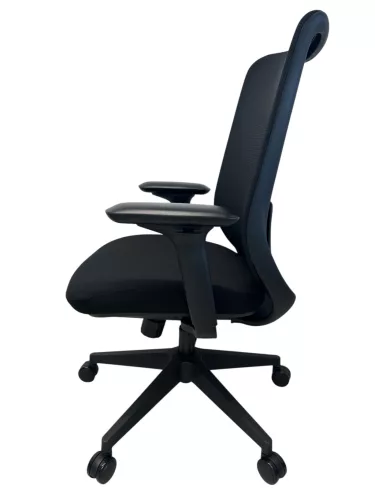 Aarven, Fekete, 4D kartámlás, deréktámaszos, Irodai forgószék