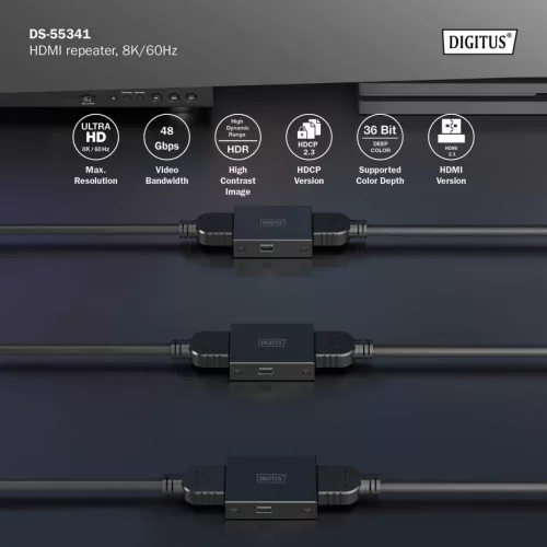 DIGITUS DS-55341 HDMI 8K 60Hz Repeater