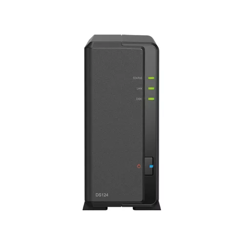 Synology DiskStation DS124 (1GB) 1x SSD/HDD lemezes NAS + regisztrációs kártya
