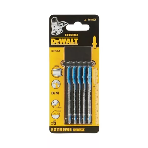 DEWALT Dekopírfűrészlap, fém, 5db, T118EOF, 1,5-4mm