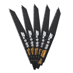 DEWALT Orrfűrészlap, 228mm, 5db, fa+szög, 6 TPI