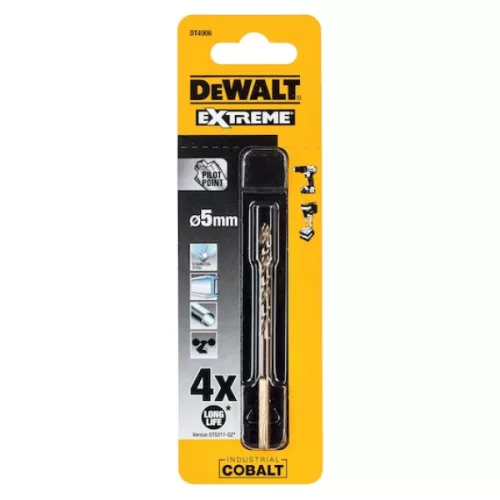 DEWALT Fémfúrószár, HSS-E, 5mm,ipari kobalt