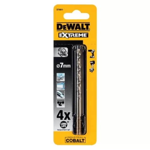 DEWALT Fémfúrószár, HSS-E, 7mm, ipari kobalt