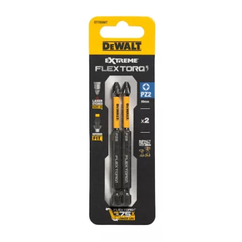 DEWALT Bithegy, csavarhúzó, 89mm, 2db, PZ2 FLRQ