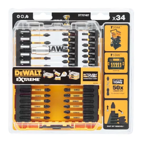 DEWALT Bitkészlet, Flextorq 34 db