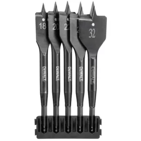 DEWALT Hegytartó, lapos fafúrók Extreme, 5db, 18-32mm