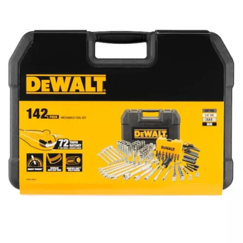 DEWALT Szerszámkészlet, 142db, 1/4", 3/8