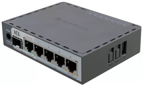 MikroTik hEX S (2025 verzió) E60iUGS L4 512MB 5xGbE LAN 1x2.5 GbE SFP port router