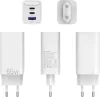 Vention USB-C+C+A (65W/30W/30W,  3-portos, fehér), töltő