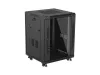Lanberg FF01-6615-12B 19" 15U SZÉL:600mm MÉLY:600mm MAG:848mm lapraszerelt üvegajtós fekete álló rack szekrény