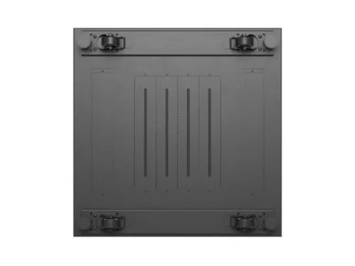 Lanberg FF01-6615-12B 19" 15U SZÉL:600mm MÉLY:600mm MAG:848mm lapraszerelt üvegajtós fekete álló rack szekrény