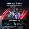 Vention USB-C*2+Lightning (3port,30W, szivargyújtós), töltő