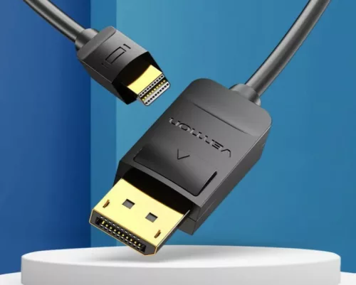 Vention mini Displayport -> Displayport, (fekete), 1,5m,  kábel