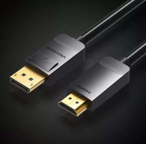 Vention Displayport -> HDMI,  (fekete), 3m, kábel