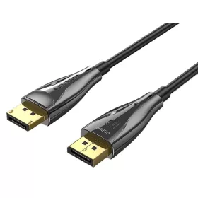   Vention Displayport/M -> Displayport/M (8K, optikai, fekete), 3m,  kábel