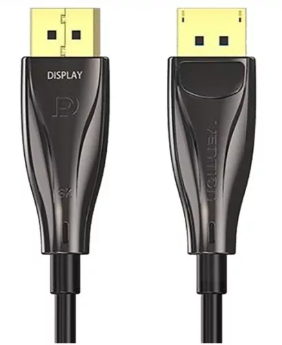 Vention Displayport/M -> Displayport/M (8K, optikai, fekete), 3m,  kábel