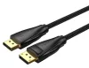 Vention Displayport/M -> Displayport/M (Szövet, fekete), 2m,  kábel