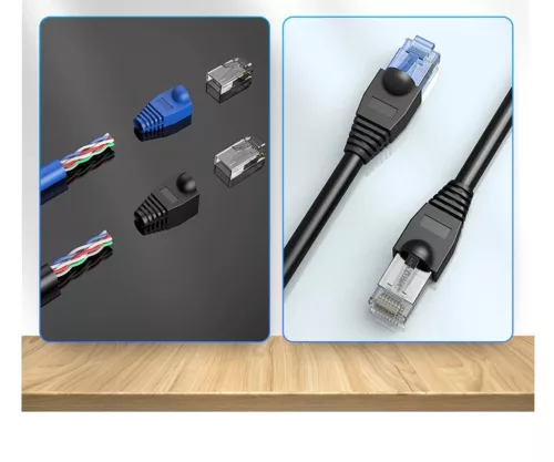 Vention RJ45 (PVC, fekete), 50 darab, védőburkolat