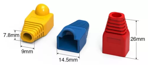 Vention RJ45 (PVC, fekete), 50 darab, védőburkolat