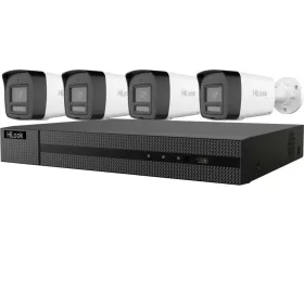   HiLook DS-J142I(STD)/IK28P-460B IP kamera szett, 4x6MP csőkamerával, beépített 2TB HDD-vel