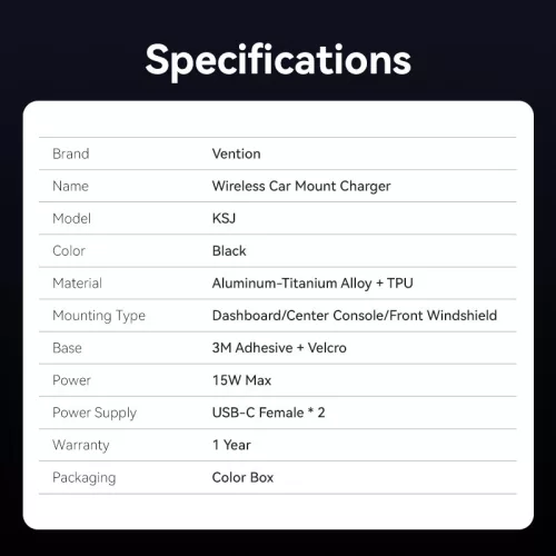 Vention Telefon (dual töltős, mágneses,autós), telefontartó