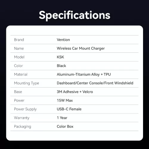 Vention Telefon (töltős, mágneses,autós), telefontartó