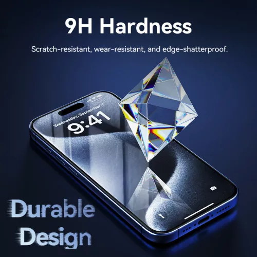 Vention iPhone 15 Pro, (HD edzett üveg, pormentesítővel), telefon kijelző védő üveg