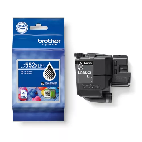 Brother LC552XLBK Tintapatron Black 60 ml 3.000 oldal kapacitás