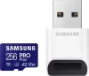 SAMSUNG SD kártya, 256GB, PRO PLUS, olvasó, Blue Wave