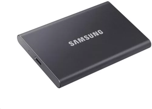 SAMSUNG SSD Külső, 2TB, T7, Titán Szürke, USB 3.2