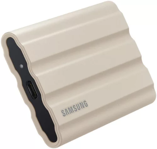 SAMSUNG SSD Külső, 1TB, T7 Shield, Bézs, USB 3.2