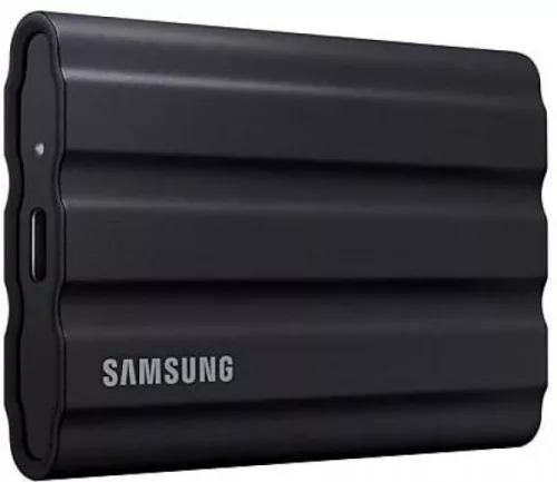SAMSUNG SSD Külső, 2TB, T7 Shield, Fekete, USB 3.2