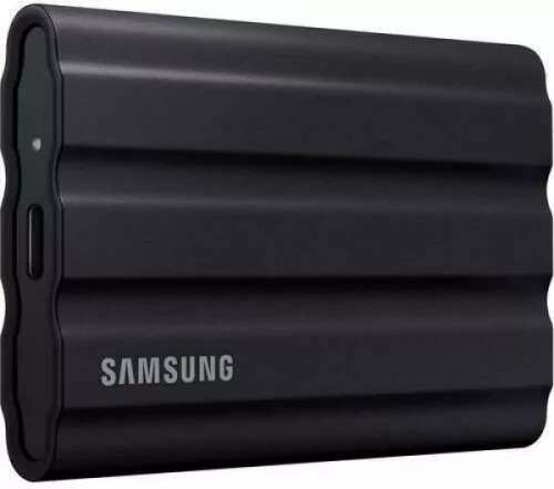 SAMSUNG SSD Külső, 4TB, T7 Shield, Fekete, USB 3.2