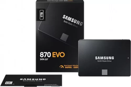 SAMSUNG SSD Belső, 1TB, 870 EVO, 2.5, 600 TBW