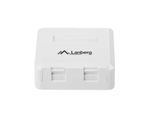 Lanberg OK1-0002-W 2 portos falon kívüli üres doboz modul nélkül