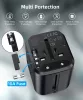 Choetech USB-C+A*3 (4port,30W, fekete, travel, US,UK,EU,AU), töltő