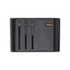 Choetech USB-C*2+A (65W, fekete, travel, US,UK,EU,AU), töltő