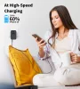 Choetech USB-C*2+USB-A*2 (45W,fekete,travel,USB-C kábellel, US,UK,EU,AU), töltő