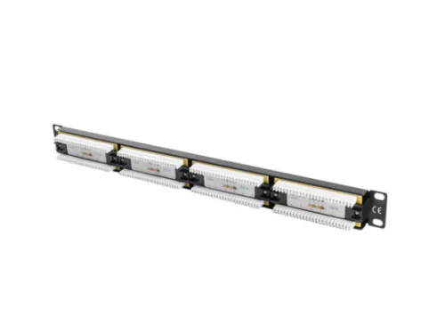 Lanberg PPU6-1024-B 19" 1U Cat.6 UTP 24port árnyékolatlan fekete patch panel