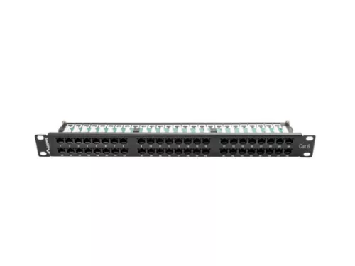 Lanberg PPU6-1048-B 19" 1U Cat.6 UTP 48port árnyékolatlan fekete patch panel