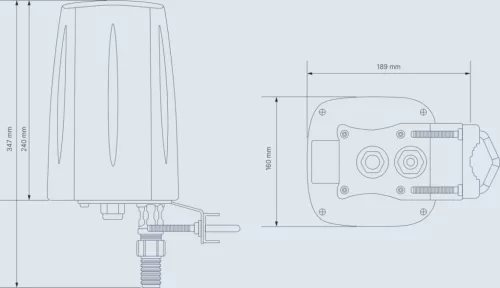 Teltonika PR1ICA70 kültéri IP67 4,5dBi 5G LTE Wi-Fi/GPS Omni antenna Teltonika RUTX50 routerhez