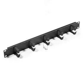   KELINE RAB-VP-X01-A2 19"" 1U 37mm fém gyűrűs fekete kábelrendező panel